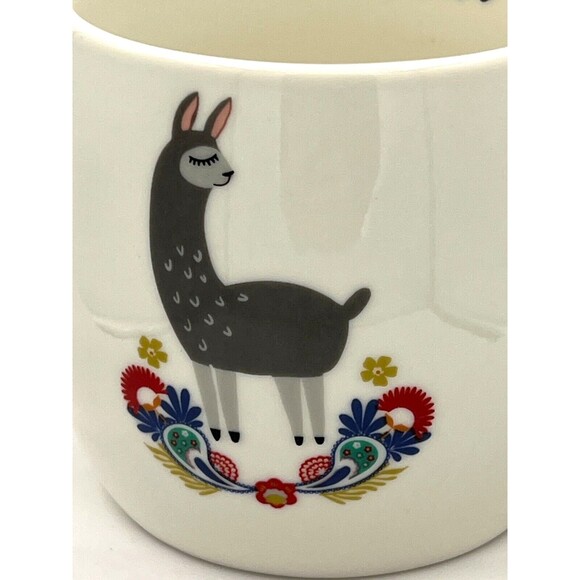 Opalhouse™ 17oz Stoneware Coffee Mug White No Drama Llama Ceramic Porcelain - Picture 6 of 15